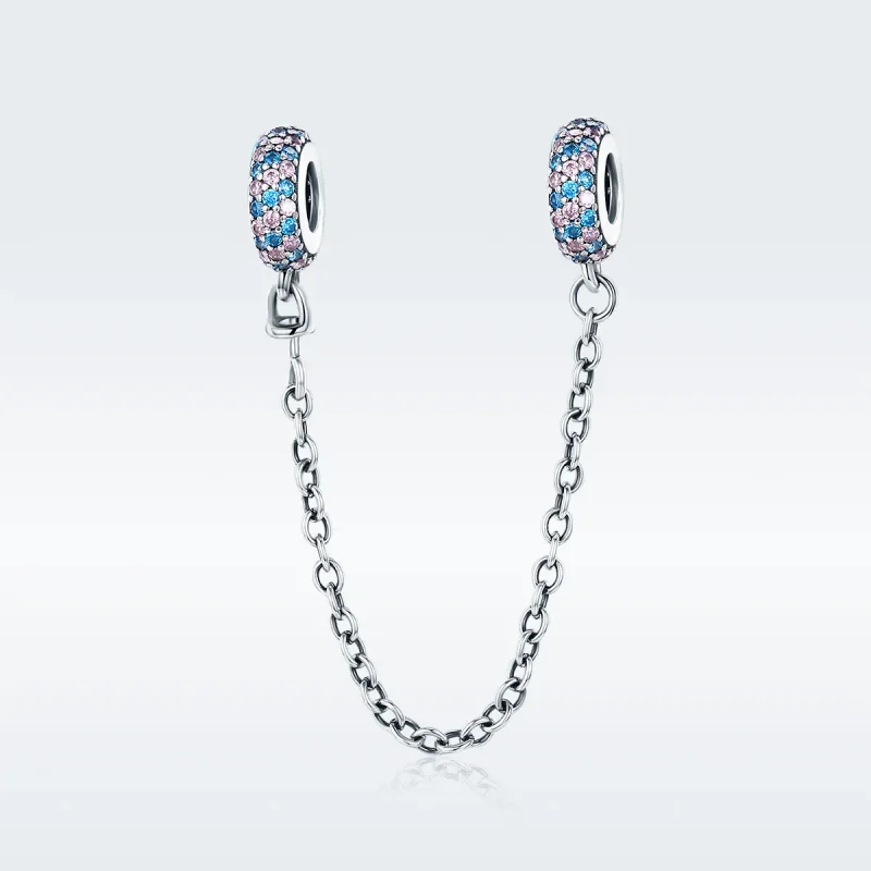 (bilde for) Pandora Style Rosa Blå Miracle Safety Chain - SCC379 - Vis 2