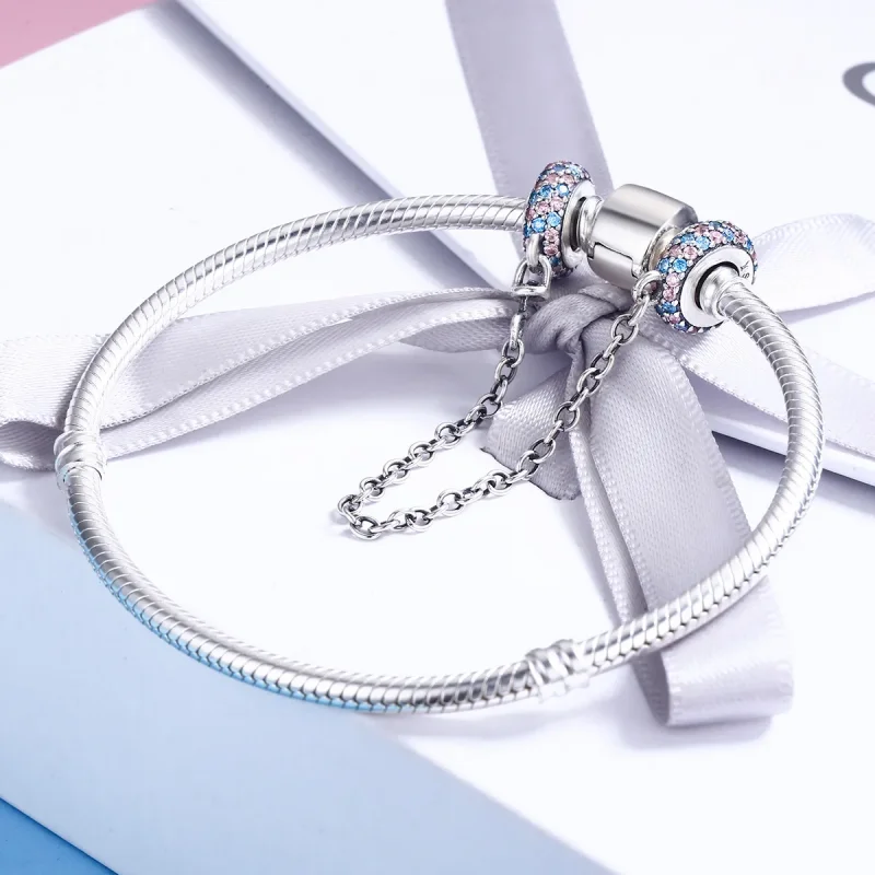 (bilde for) Pandora Style Rosa Blå Miracle Safety Chain - SCC379 - Vis 5