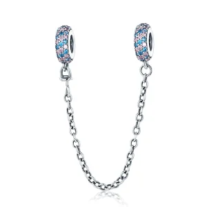 (bilde for) Pandora Style Rosa Blå Miracle Safety Chain - SCC379