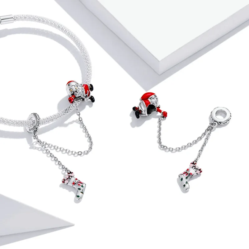(bilde for) Pandora Style Santa Claus sikkerhetskjede - BSC542 - Vis 4