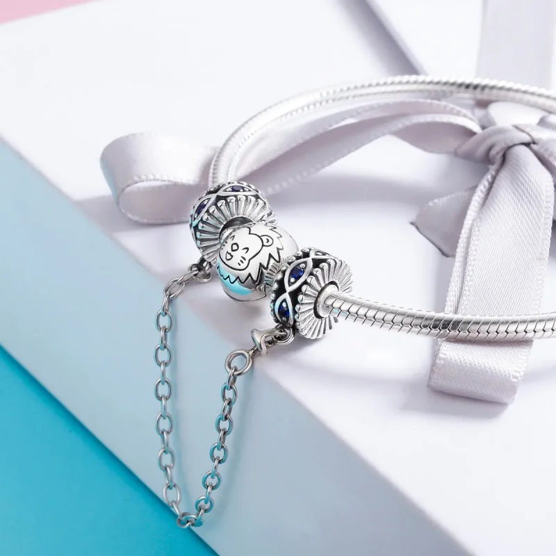 (bilde for) Pandora Style Silver Devil's Eye sikkerhetskjede - SCC617 - Vis 4