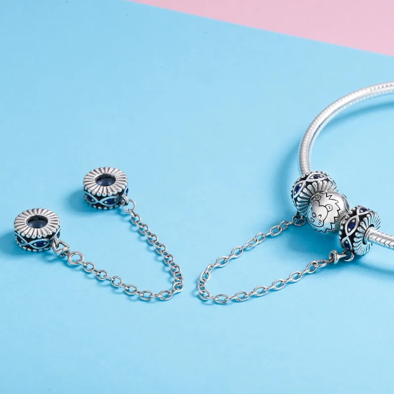 (bilde for) Pandora Style Silver Devil's Eye sikkerhetskjede - SCC617 - Vis 5