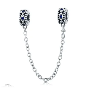 (bilde for) Pandora Style Silver Devil's Eye sikkerhetskjede - SCC617