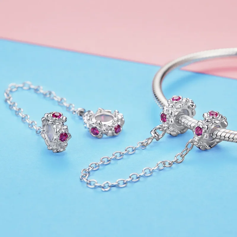 (bilde for) Pandora Style Silver Fairy's Garland sikkerhetskjede - BSC035 - Vis 3