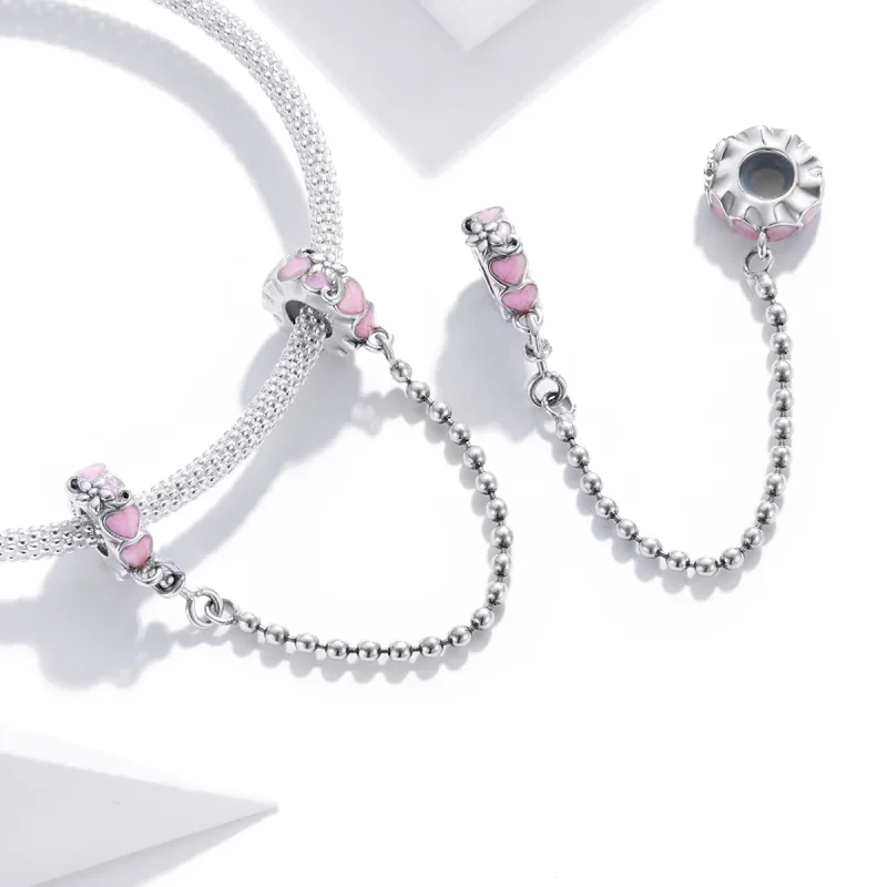 (bilde for) Pandora Style Silver Love Daisy sikkerhetskjede - SCC1799 - Vis 4
