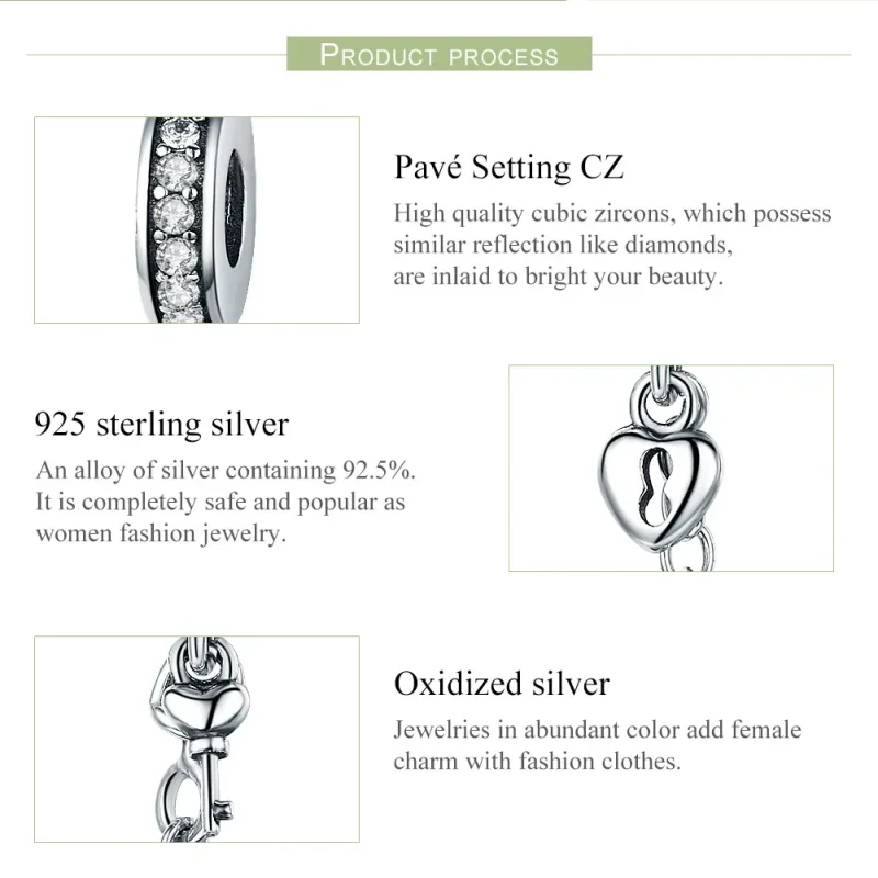 (bilde for) Pandora Style Silver Only Love sikkerhetskjede - SCC606 - Vis 6