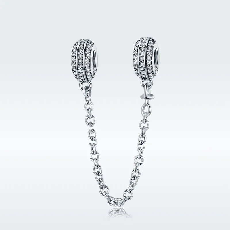 (bilde for) Pandora Style Silver Pave sikkerhetskjede - SCC812 - Vis 3
