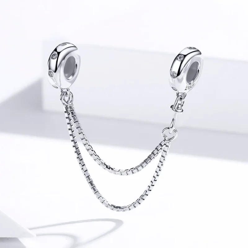 (bilde for) Pandora Style Silver Simple Chain Safety Chain - SCC1419 - Vis 2