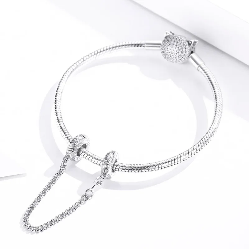(bilde for) Pandora Style Silver Water Wave sikkerhetskjede - SCC1577 - Vis 3