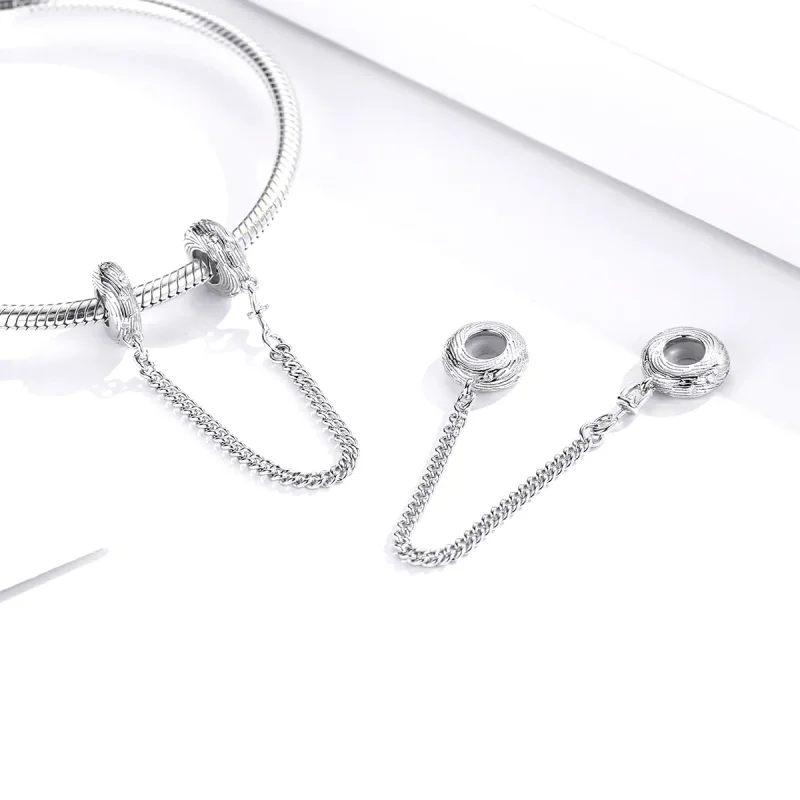 (bilde for) Pandora Style Silver Water Wave sikkerhetskjede - SCC1577 - Vis 4