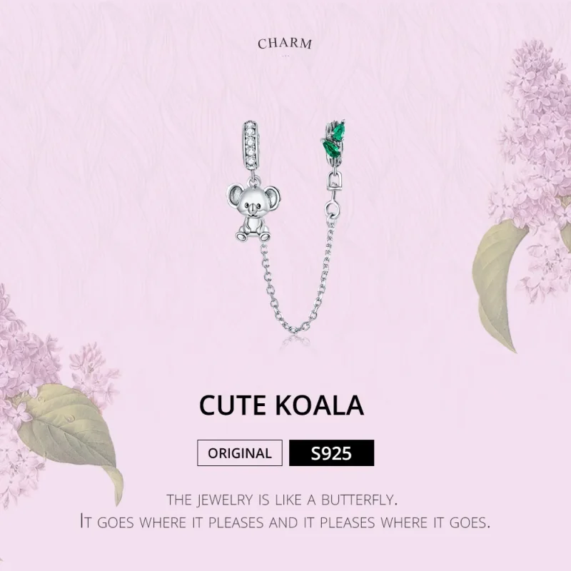 (bilde for) Pandora Style Sølv Søt Koala sikkerhetskjede - SCC1523 - Vis 6