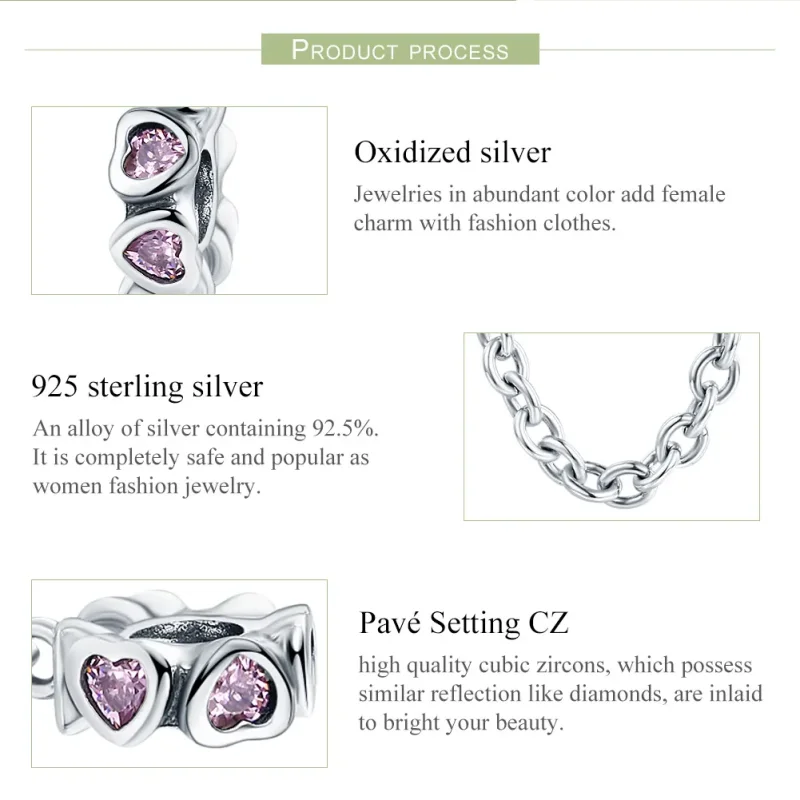 (bilde for) Pandora Style Sølvduftende Hjertesikkerhetskjede - SCC562 - Vis 6