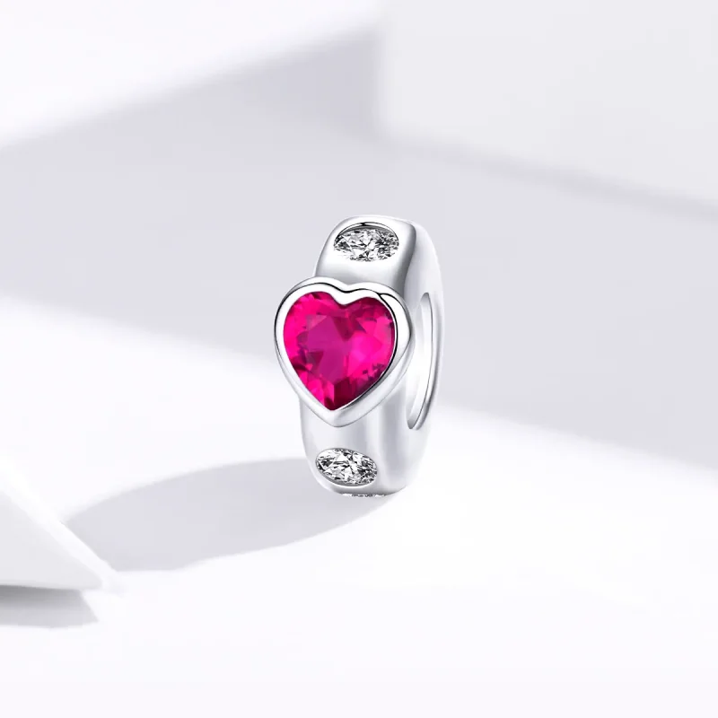 (bilde for) Pandora Style Silver Bright Love Spacer Charm - BSC123 - Vis 2