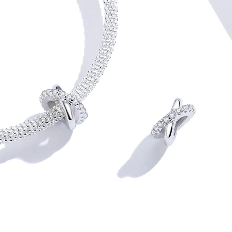 (bilde for) Pandora Style Silver Chic Spacer Charm - BSC214 - Vis 3