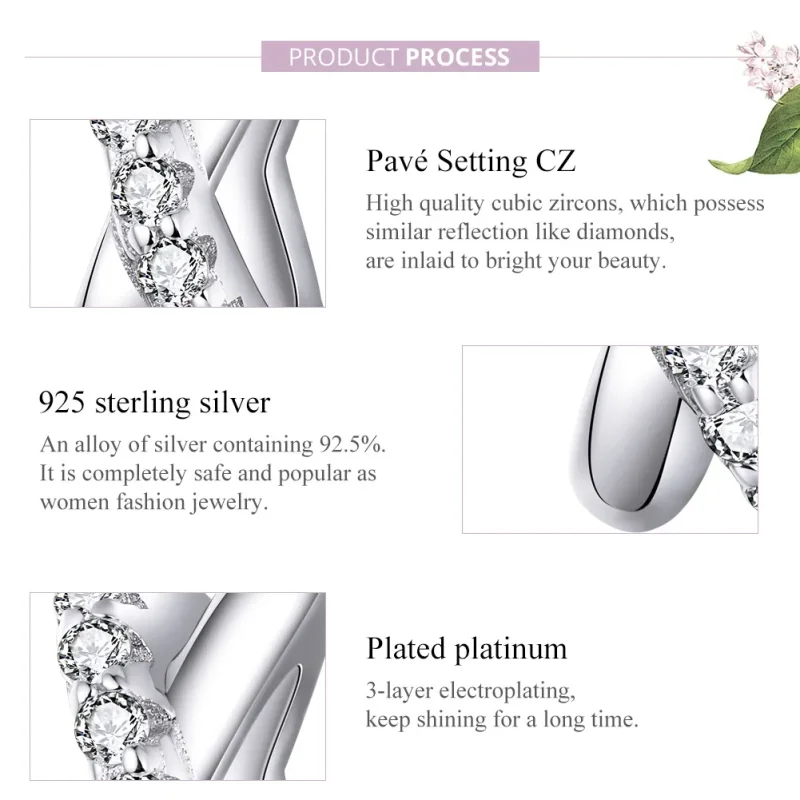(bilde for) Pandora Style Silver Chic Spacer Charm - BSC214 - Vis 7