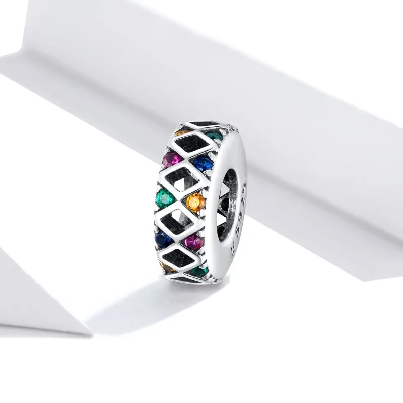 (bilde for) Pandora Style Silver Circus Jumping Game Spacer Charm - SCC1659 - Vis 2