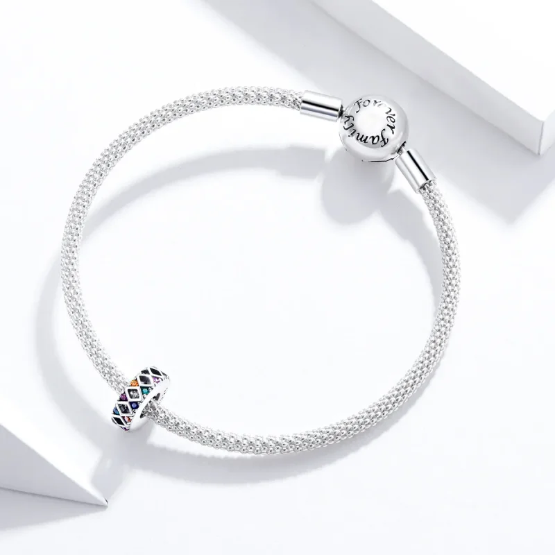 (bilde for) Pandora Style Silver Circus Jumping Game Spacer Charm - SCC1659 - Vis 3