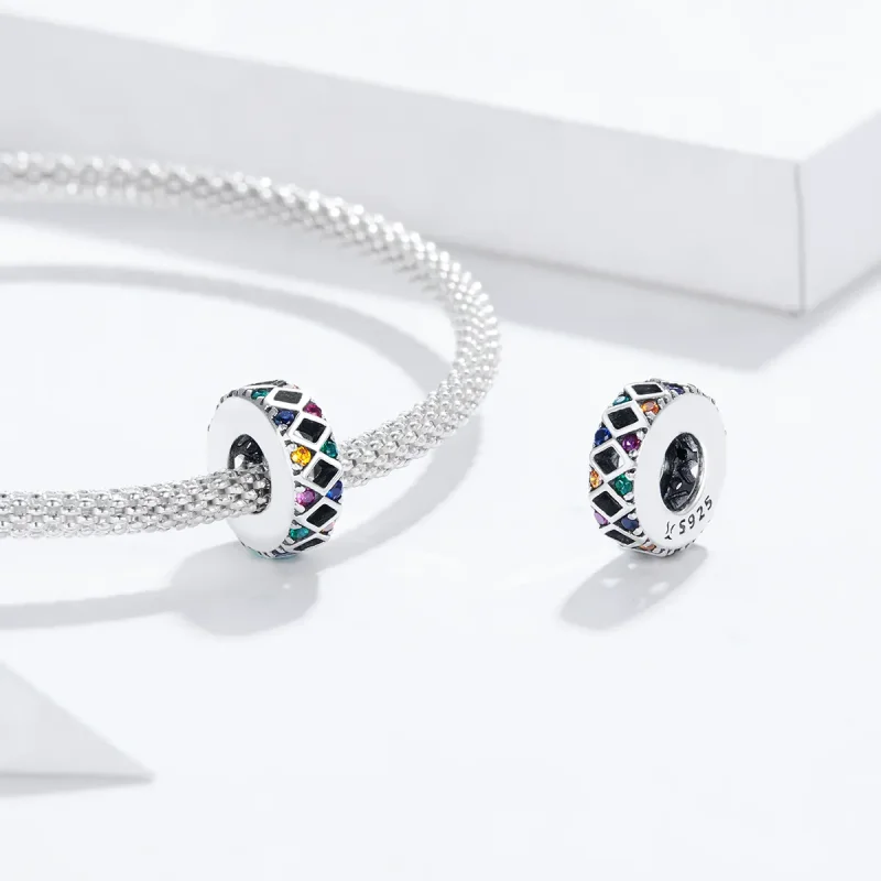 (bilde for) Pandora Style Silver Circus Jumping Game Spacer Charm - SCC1659 - Vis 4
