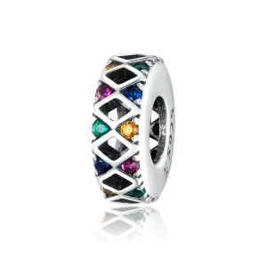 (bilde for) Pandora Style Silver Circus Jumping Game Spacer Charm - SCC1659