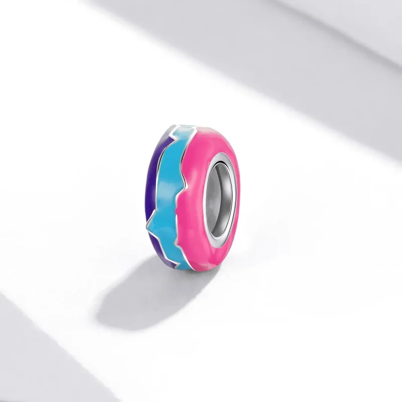 (bilde for) Pandora Style Silver Cyberpunk - Dazzling Beads Spacer Charm - SCC1843 - Vis 2