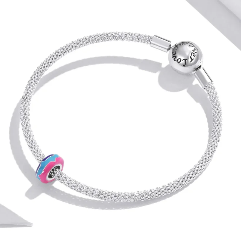(bilde for) Pandora Style Silver Cyberpunk - Dazzling Beads Spacer Charm - SCC1843 - Vis 3