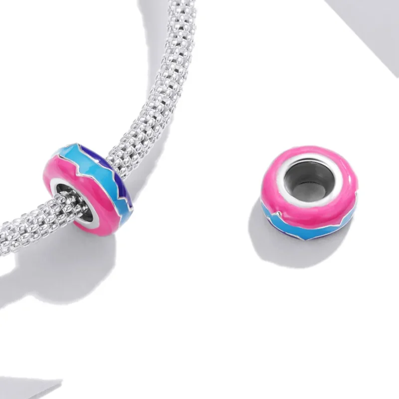 (bilde for) Pandora Style Silver Cyberpunk - Dazzling Beads Spacer Charm - SCC1843 - Vis 4