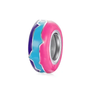 (bilde for) Pandora Style Silver Cyberpunk - Dazzling Beads Spacer Charm - SCC1843
