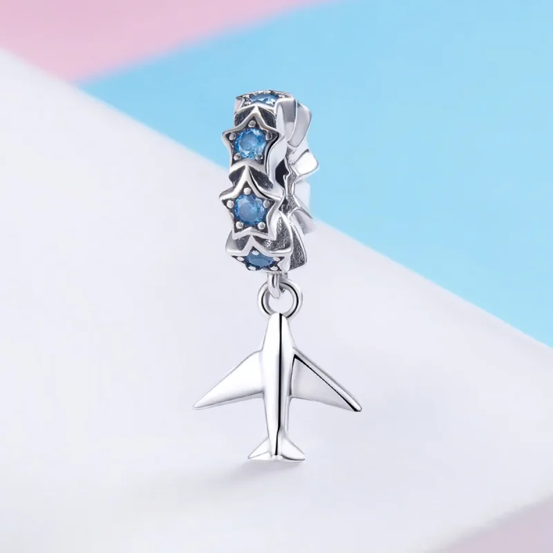 (bilde for) Pandora Style Silver Dream of Traveling Spacer Charm - SCC882 - Vis 2