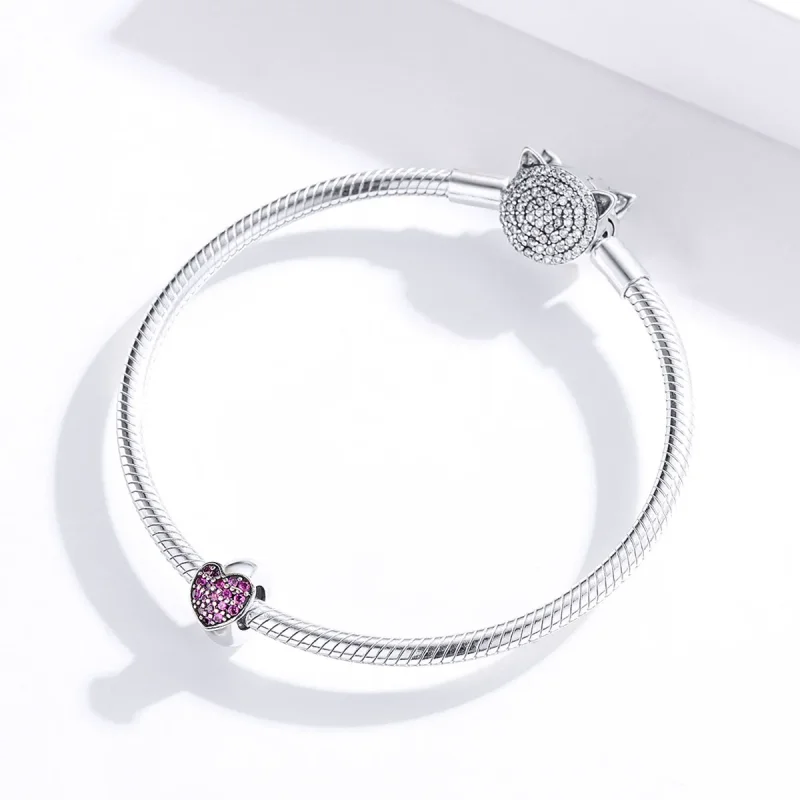 (bilde for) Pandora Style Silver Love Spacer Charm - SCC1336 - Vis 3