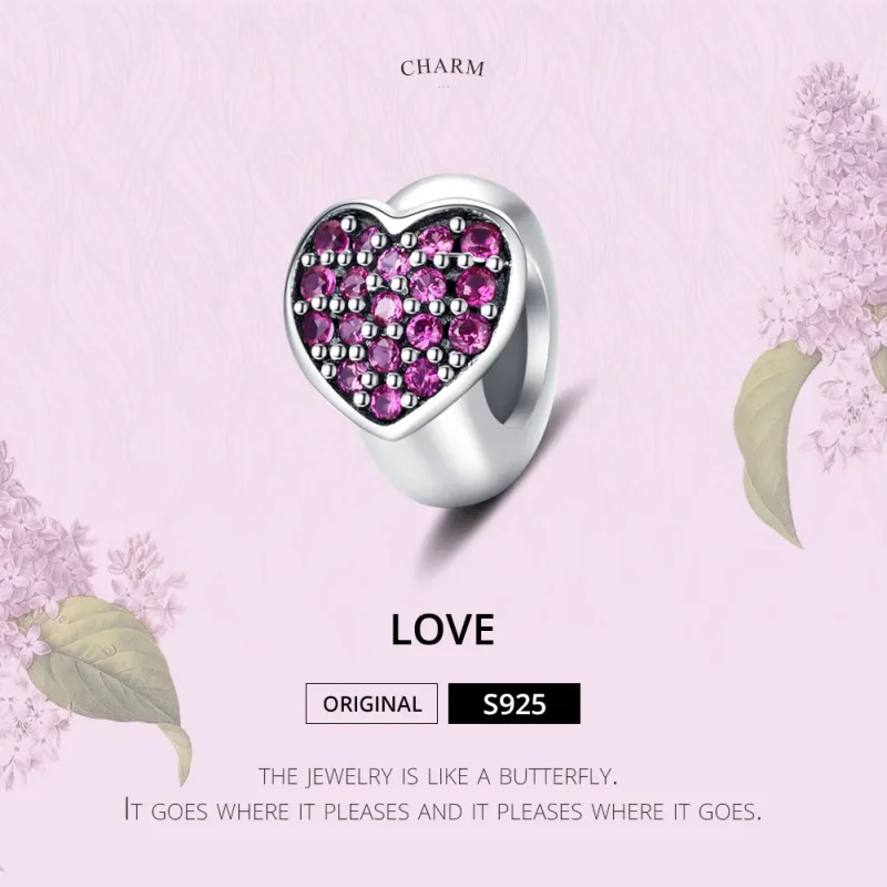 (bilde for) Pandora Style Silver Love Spacer Charm - SCC1336 - Vis 6