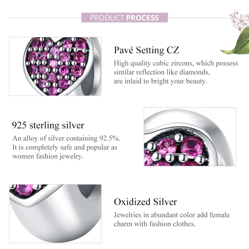 (bilde for) Pandora Style Silver Love Spacer Charm - SCC1336 - Vis 8