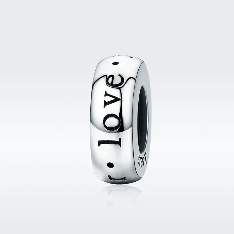 (bilde for) Pandora Style Silver Love You Forever Spacer Charm - SCC595 - Vis 2