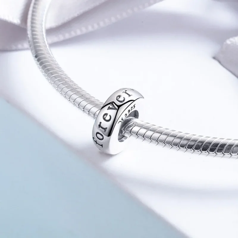 (bilde for) Pandora Style Silver Love You Forever Spacer Charm - SCC595 - Vis 4