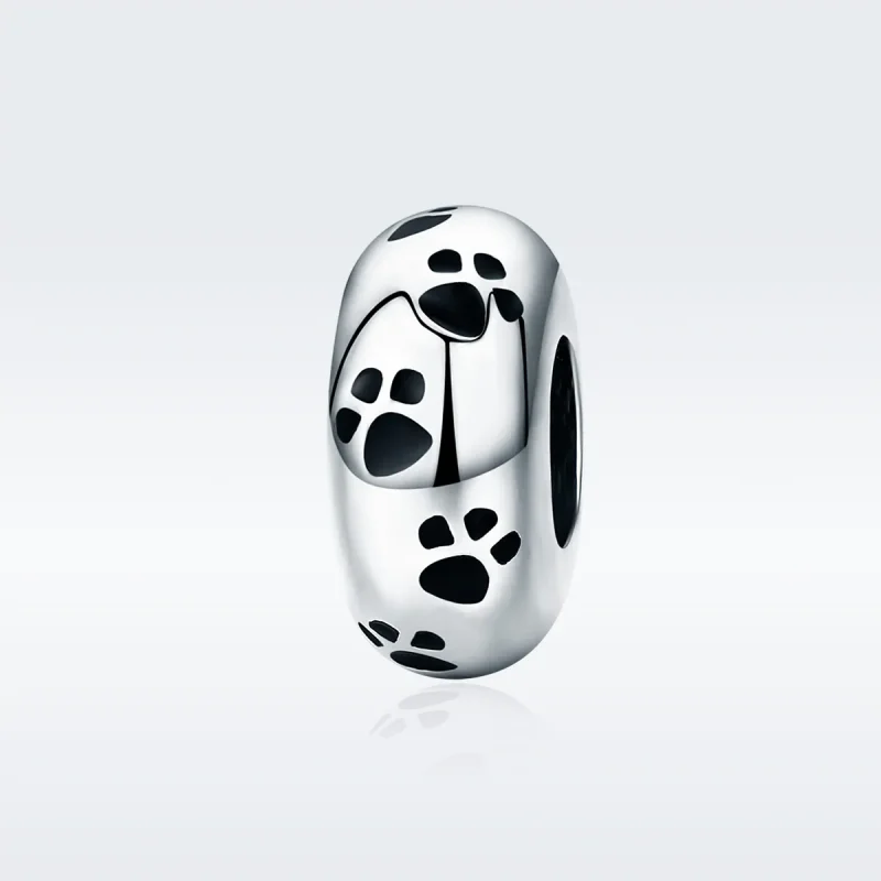 (bilde for) Pandora Style Silver Pet Imprint Spacer Charm - SCC594 - Vis 2