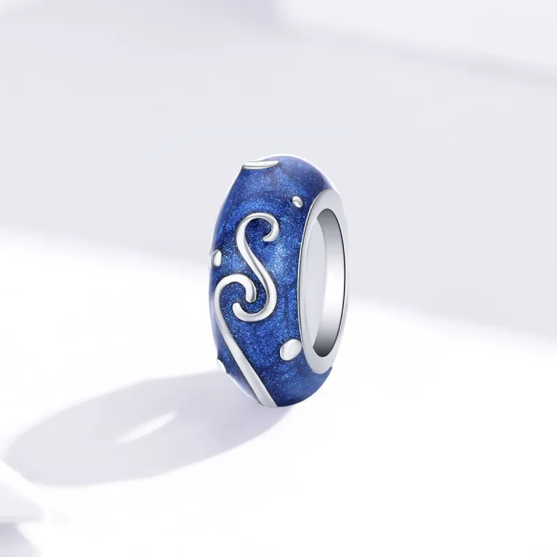 (bilde for) Pandora Style Silver Star Glow Spacer Charm - SCC1388 - Vis 2