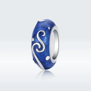 (bilde for) Pandora Style Silver Star Glow Spacer Charm - SCC1388