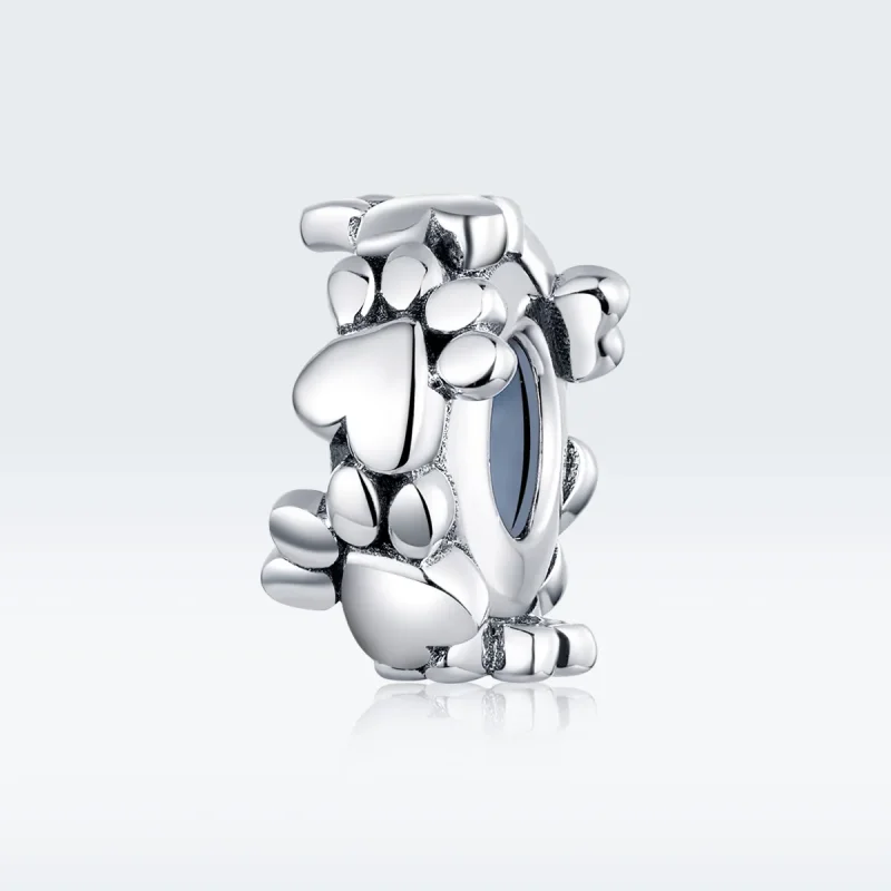 (bilde for) Pandora Style Silver Sweet Hearts Spacer Charm - SCC1504 - Vis 5