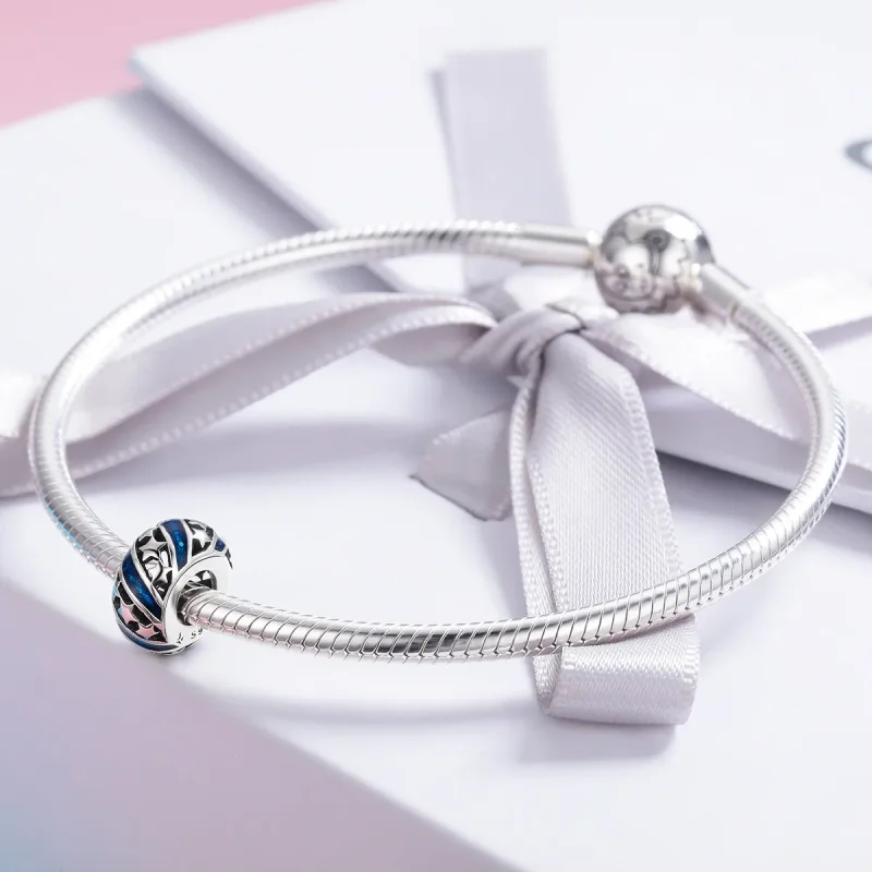 (bilde for) Pandora Style Silver The Shining Star River Spacer Charm - SCC636 - Vis 4