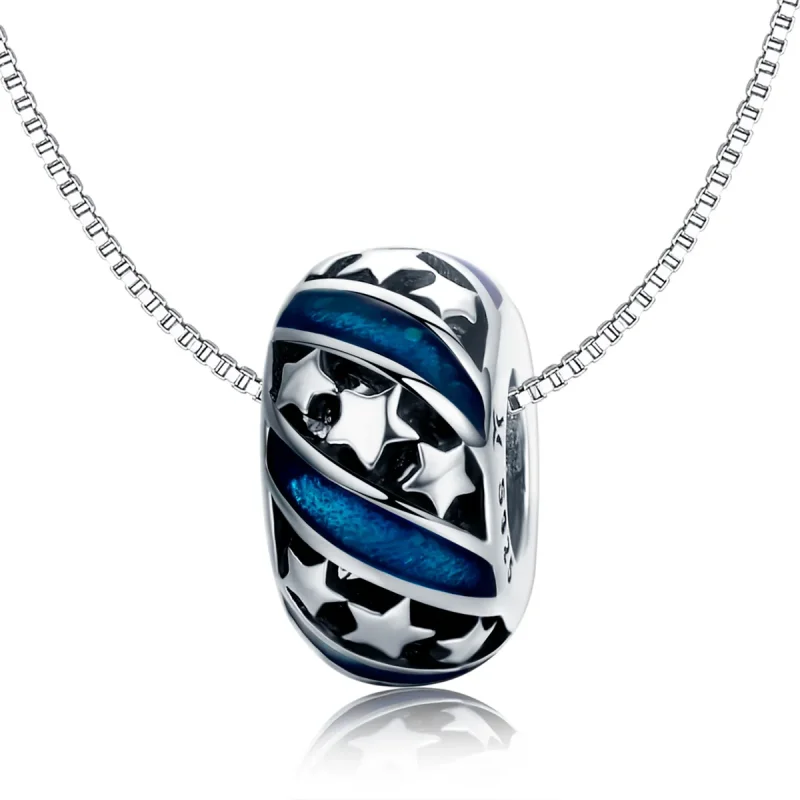 (bilde for) Pandora Style Silver The Shining Star River Spacer Charm - SCC636 - Vis 7