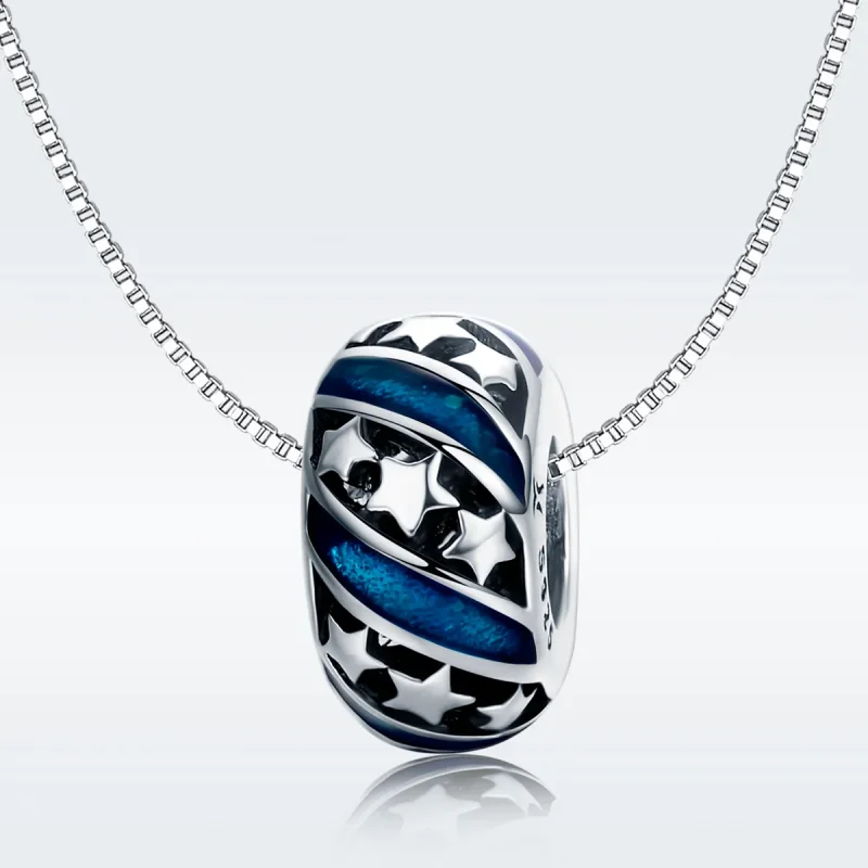 (bilde for) Pandora Style Silver The Shining Star River Spacer Charm - SCC636 - Vis 8