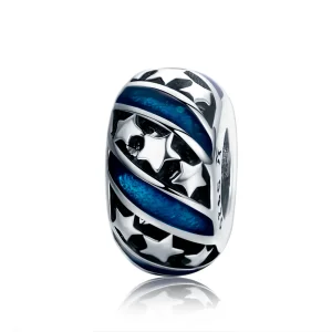 (bilde for) Pandora Style Silver The Shining Star River Spacer Charm - SCC636