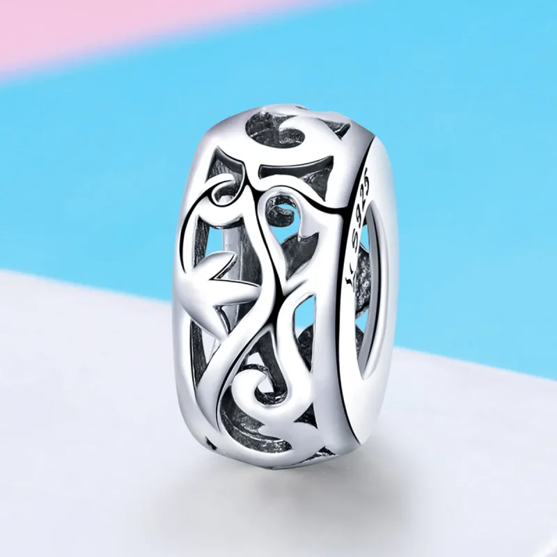 (bilde for) Pandora Style Silver Vintage Spacer Charm - SCC716 - Vis 4