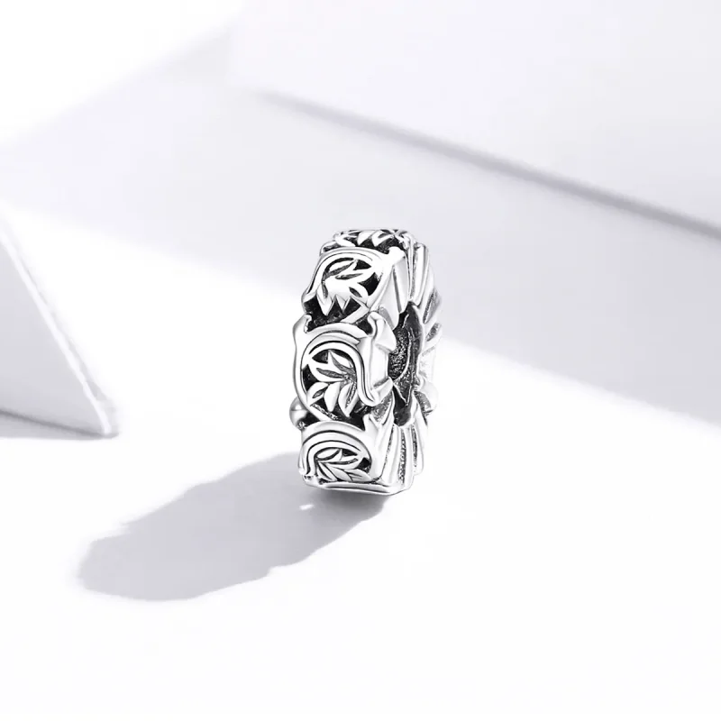 (bilde for) Pandora Style Silver Vintage Vines Spacer Charm - SCC1601 - Vis 2