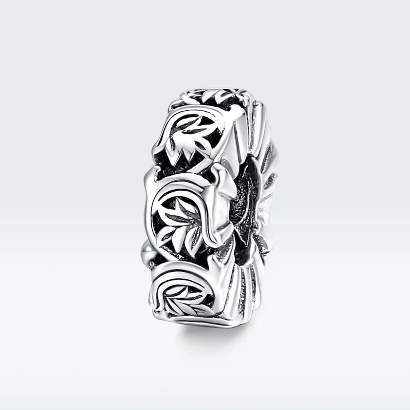 (bilde for) Pandora Style Silver Vintage Vines Spacer Charm - SCC1601 - Vis 5