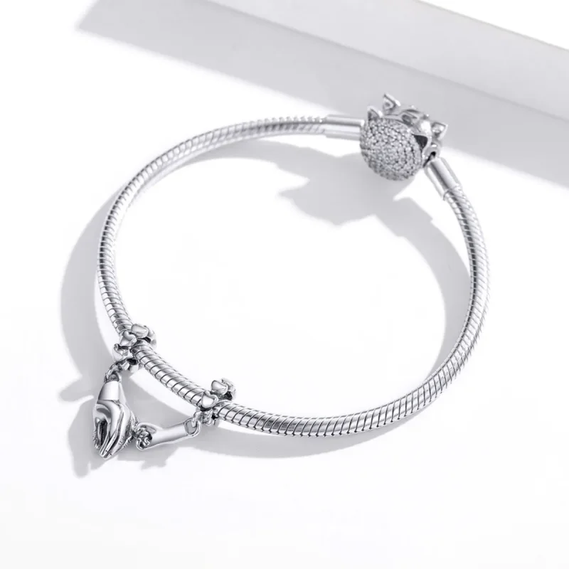 (bilde for) Pandora Style Sølv Hand In Hand Spacer Charm - SCC1700 - Vis 3