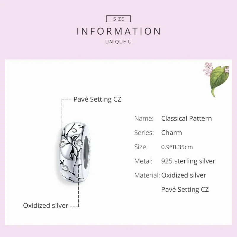 (bilde for) Pandora Style Sølv Klassisk mønster Spacer Charm - SCC1559 - Vis 7