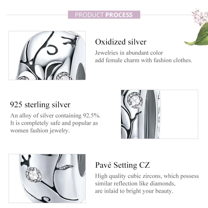 (bilde for) Pandora Style Sølv Klassisk mønster Spacer Charm - SCC1559 - Vis 8