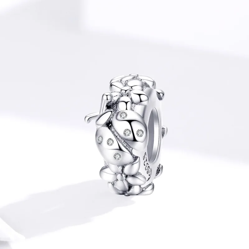 (bilde for) Pandora Style Sølv Ladybug Spacer Charm - BSC112 - Vis 4