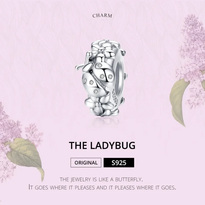 (bilde for) Pandora Style Sølv Ladybug Spacer Charm - BSC112 - Vis 5