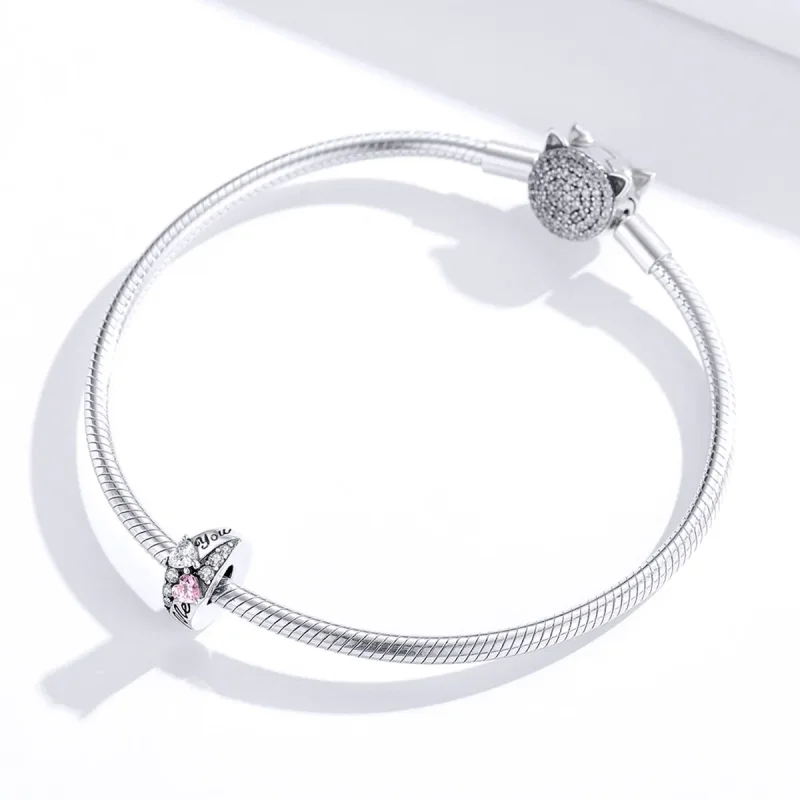(bilde for) Pandora Style Sølv Sweet Heart Spacer Charm - BSC283 - Vis 2